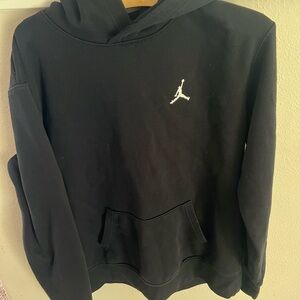 Jordan Black Hoodie with White Logo